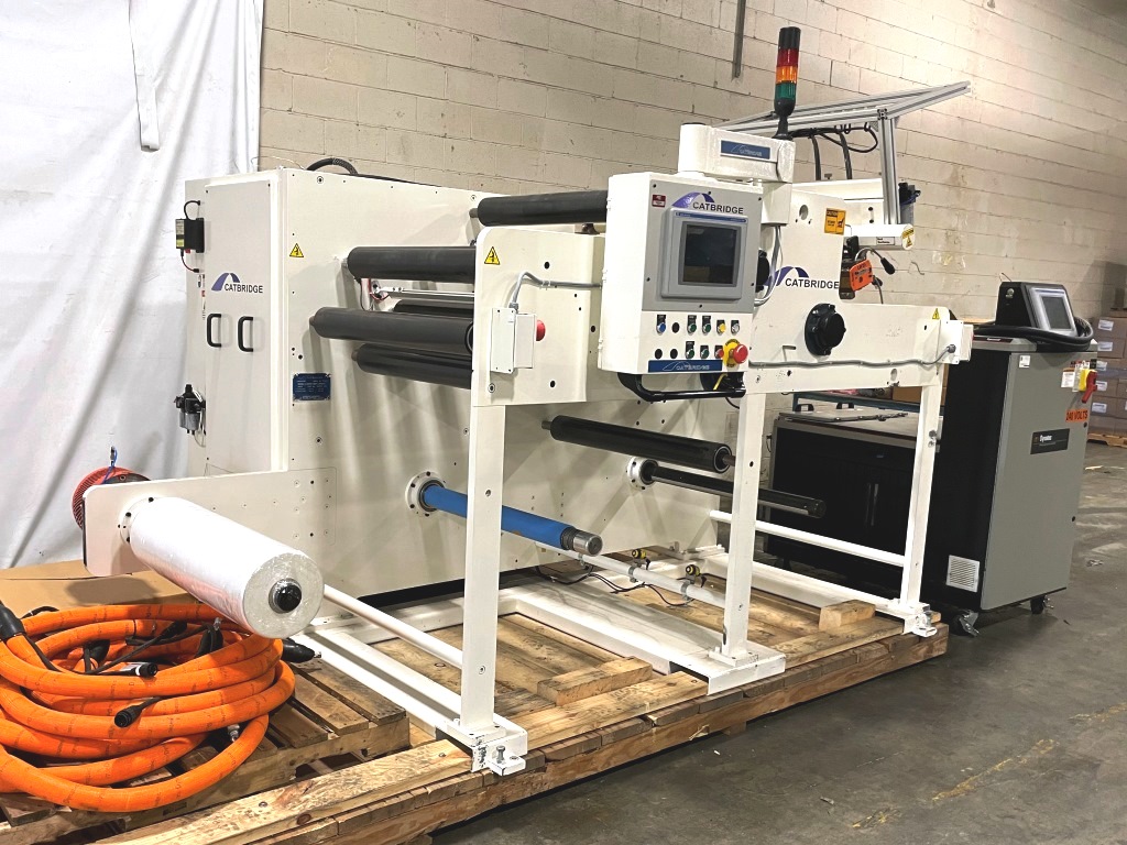 CATBRIDGE 30" Hot Melt Spray Laminating Line, 2015 yr.